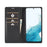 LC.IMEEKE For Samsung Galaxy A55 5G Phone Case Flip Wallet Carbon Fiber Texture - Horizontal Stripe - 2