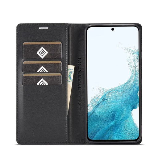 LC.IMEEKE For Samsung Galaxy A55 5G Phone Case Flip Wallet Carbon Fiber Texture - Horizontal Stripe - 2