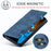 LC.IMEEKE For Samsung Galaxy S24 Case Microfiber Leather Folio Stand View Phone Cover - Blue - 6