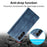 LC.IMEEKE For Samsung Galaxy S24 Case Microfiber Leather Folio Stand View Phone Cover - Blue - 7