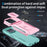 For iPhone 13 Pro Phone Case Impact-Resistant Armor Cover with Slide Camera Lid - Pink+Cyan - 3