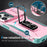 For iPhone 13 Pro Phone Case Impact-Resistant Armor Cover with Slide Camera Lid - Pink+Cyan - 4