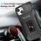 For iPhone 13 / 14 Case Slide Lens Protection Phone Cover Support Car Magnetic Mount - Black - 6