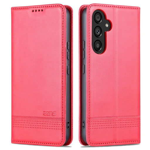 AZNS For Samsung Galaxy A05s 4G PU Leather Cover Stand Magnetic Adsorption Phone Case - Red - 1