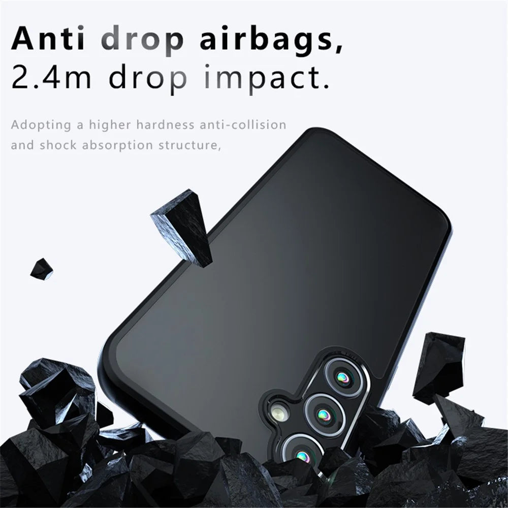 For Samsung Galaxy A25 5G (Global) (161.0 x 76.5 x 8.3mm) Phone Case Scratch-resistant  PC+TPU Back Cover - Transparent Black - 2