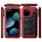 IP68 Waterproof Phone Case for iPhone 15 Pro PC+Silicone Cover with Screen Protector - Red - 1