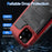 IP68 Waterproof Phone Case for iPhone 15 Pro PC+Silicone Cover with Screen Protector - Red - 3