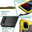 For iPhone 15 IP68 Waterproof Case Drop-proof PC+Silicone Cover with Screen Protector - Yellow - 6