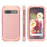 L-Style For Google Pixel 8a Case Shock Absorbing PC + TPU Phone Protective Shell - Rose Gold+Rose Gold - 7