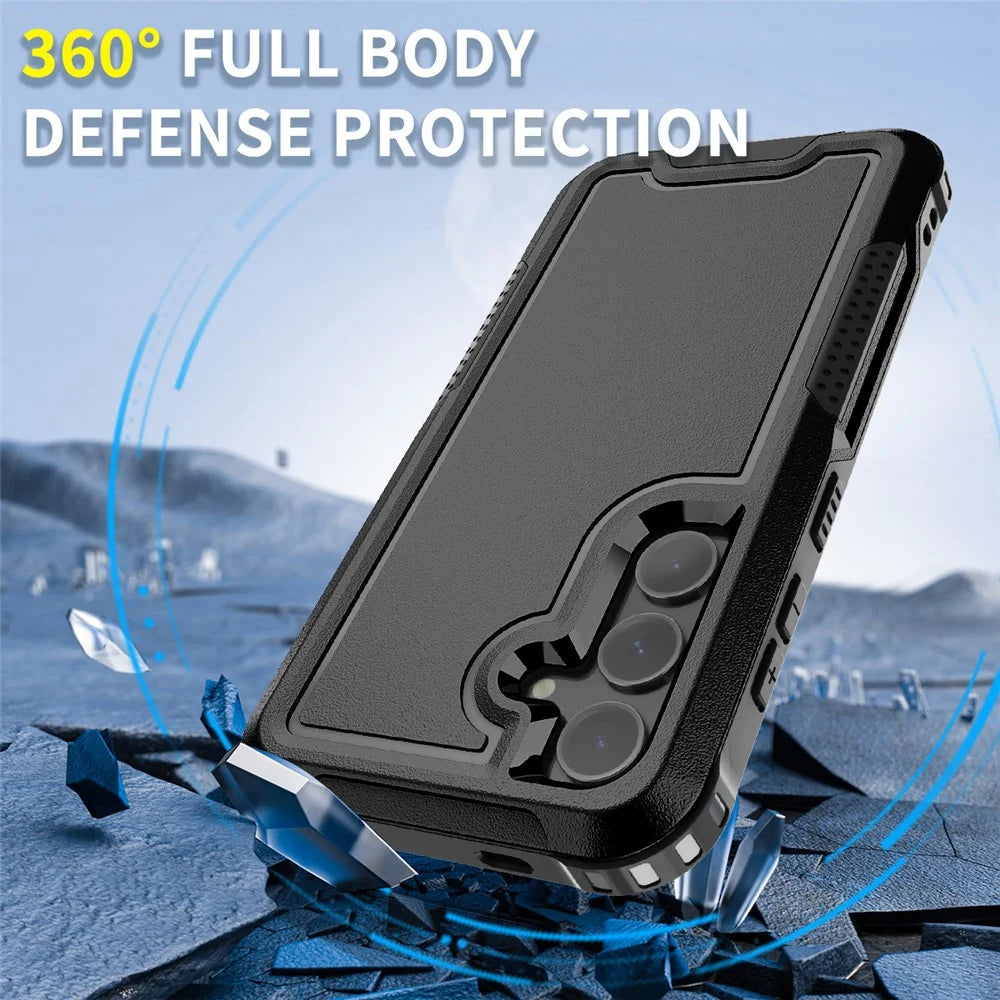 Style F1 For Samsung Galaxy S24 PC + TPU Case Anti-skid Shockproof Protective Cover - Black - 2