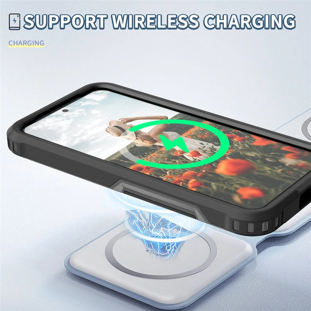 Style F1 For Samsung Galaxy S24 PC + TPU Case Anti-skid Shockproof Protective Cover - Black - 5