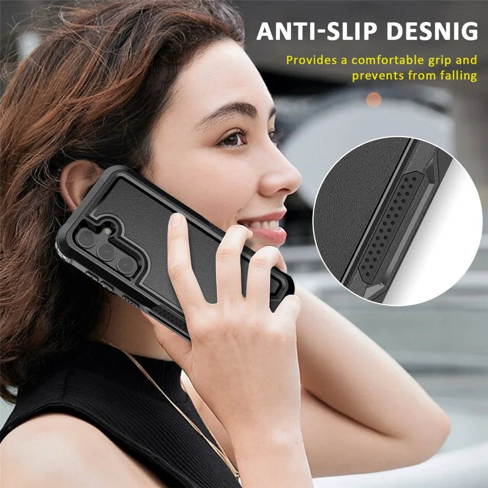 Style F1 For Samsung Galaxy S24 PC + TPU Case Anti-skid Shockproof Protective Cover - Black - 7