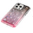 For iPhone 14 Pro Case Gradient Liquid Floating Quicksand Scratch-proof TPU+PC Mobile Phone Cover - Black+Pink - 2
