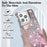 For iPhone 14 Pro Case Gradient Liquid Floating Quicksand Scratch-proof TPU+PC Mobile Phone Cover - Black+Pink - 3