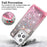 For iPhone 14 Pro Case Gradient Liquid Floating Quicksand Scratch-proof TPU+PC Mobile Phone Cover - Black+Pink - 4