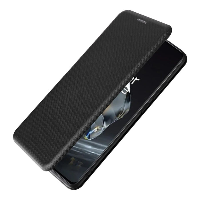 For OnePlus 12 5G Leather Phone Case with Card Slots Stand - Black - 5