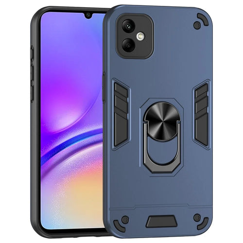 For Samsung Galaxy A05 4G Phone Case 360 Degree Rotation Ring Kickstand - Blue - 1