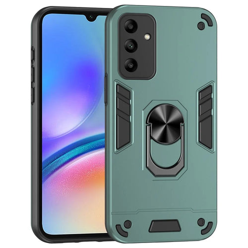 For Samsung Galaxy A05s 4G Phone Case PC+TPU Cover Rotary Kickstand - Green - 1