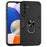 For Samsung Galaxy A14 5G / A14 4G Case Scratch-proof PC+TPU Phone Cover with Rotating Ring Kickstand - Black - 1