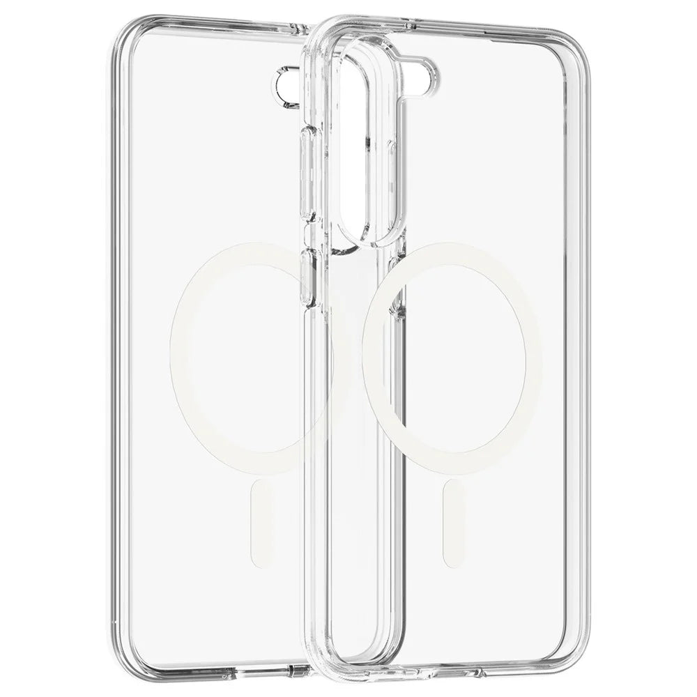 Magnetic Phone Case for Samsung Galaxy S24 Shell Hard PC Soft TPU Cover - Transparent - 5