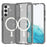 For Samsung Galaxy S24 Case Glitter PC+TPU Phone Cover Magnetic Case - Black - 1