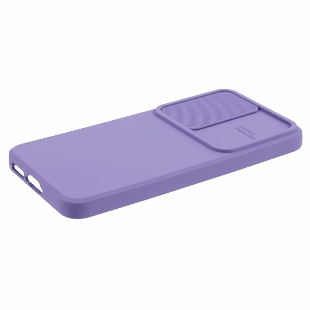TMT Series for Samsung Galaxy S23 Case Soft TPU Phone Cover Slide Lens Lid - Purple - 4