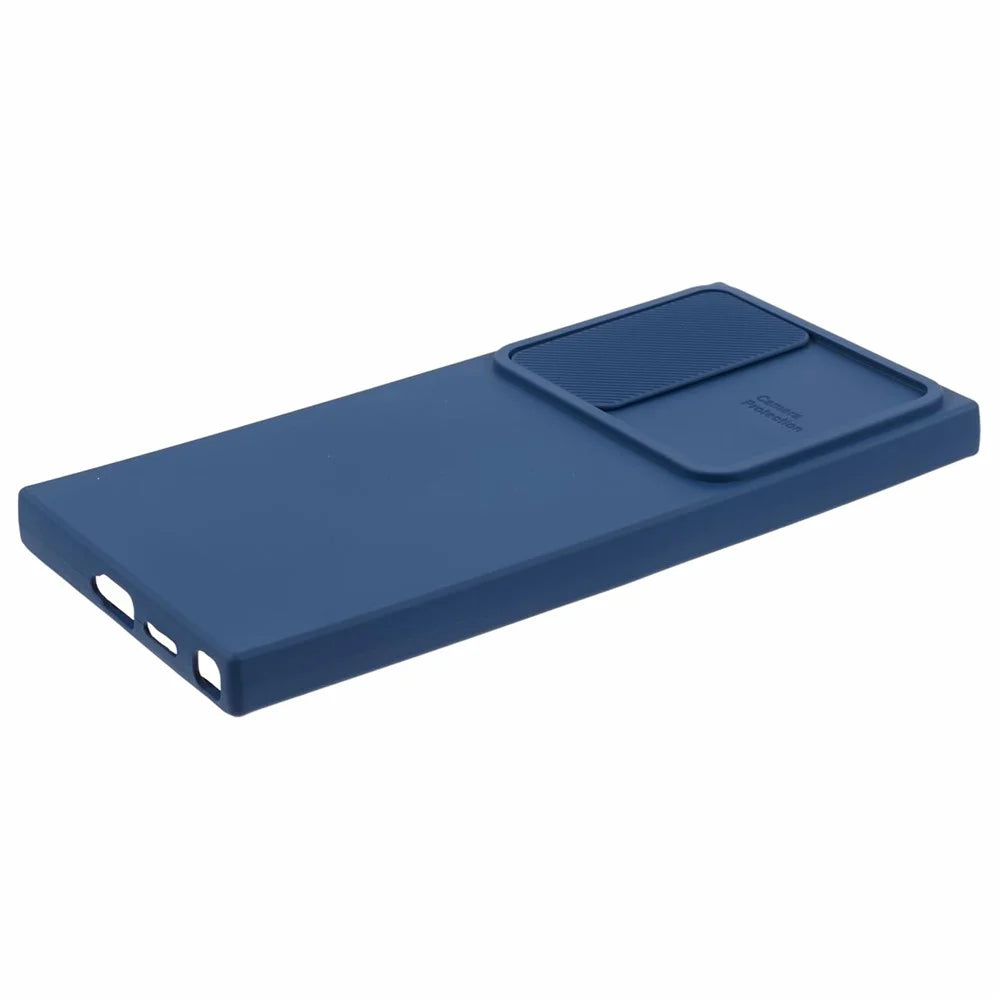 TMT Series for Samsung Galaxy S21 Ultra 5G TPU Case Anti-drop Phone Cover with Slide Lens Lid - Sapphire - 4