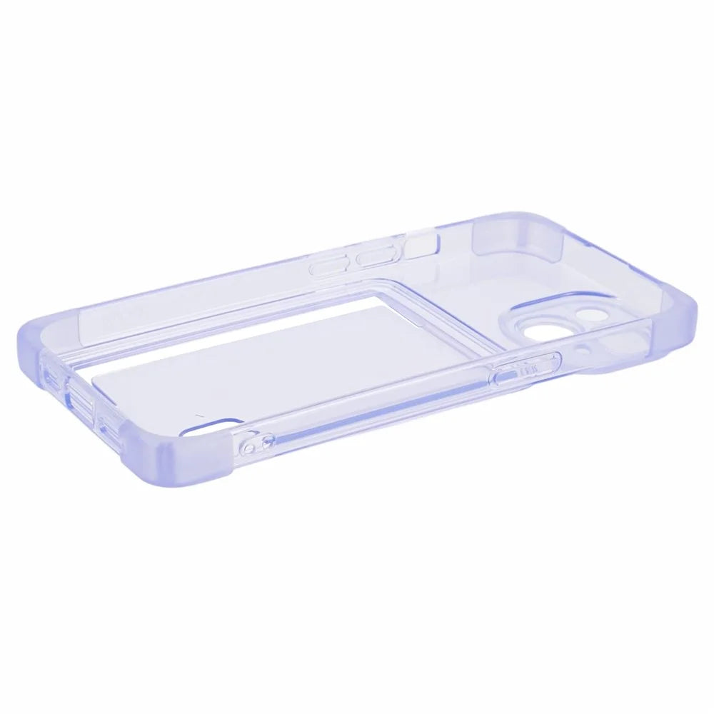HRX Series for iPhone 15 Plus TPU Case Four Corner Drop-proof Phone Cover - Transparent Purple - 4