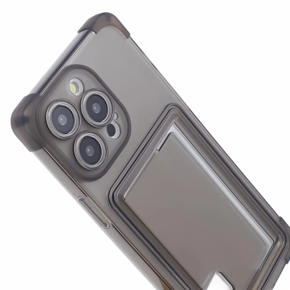 HRX Series for iPhone 13 Pro Max TPU Phone Case Four Corner Drop Protection - Transparent Black - 6