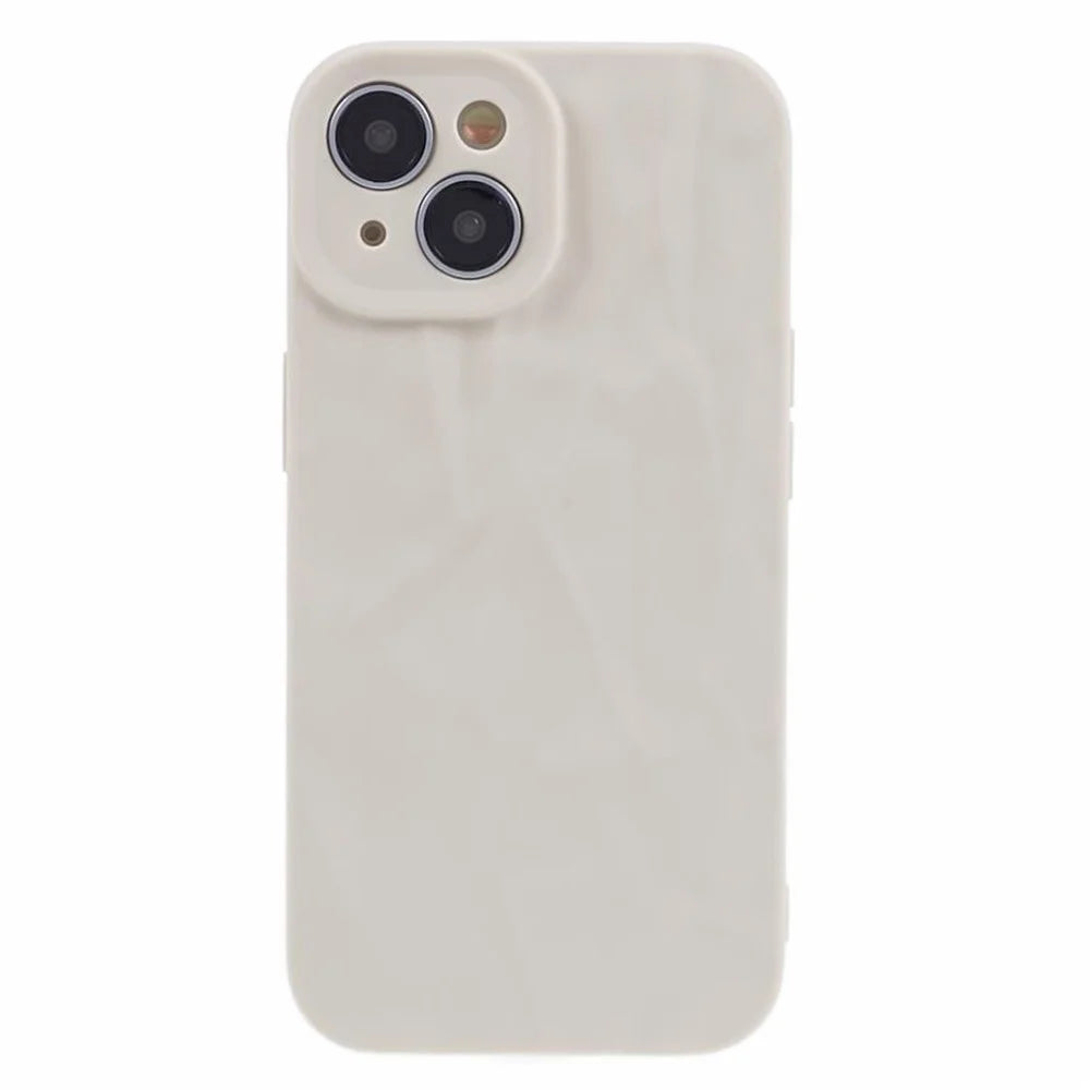 HRX Series For iPhone 15 Plus Wrinkled Uneven Case Soft TPU Drop-resistant Protective Cover - White - 3