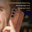AZNS For Samsung Galaxy S24 Case Imprinted PU Leather+TPU Shock Absorbing Smartphone Shell - Blue - 3
