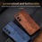 AZNS For Samsung Galaxy S24 Case Imprinted PU Leather+TPU Shock Absorbing Smartphone Shell - Blue - 7