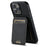 SUTENI H02 For iPhone 14 Pro Max Case PU Leather Litchi Texture Phone Shell with Card Slots - Black - 3