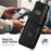 SUTENI H02 For iPhone 14 Pro Max Case PU Leather Litchi Texture Phone Shell with Card Slots - Black - 6