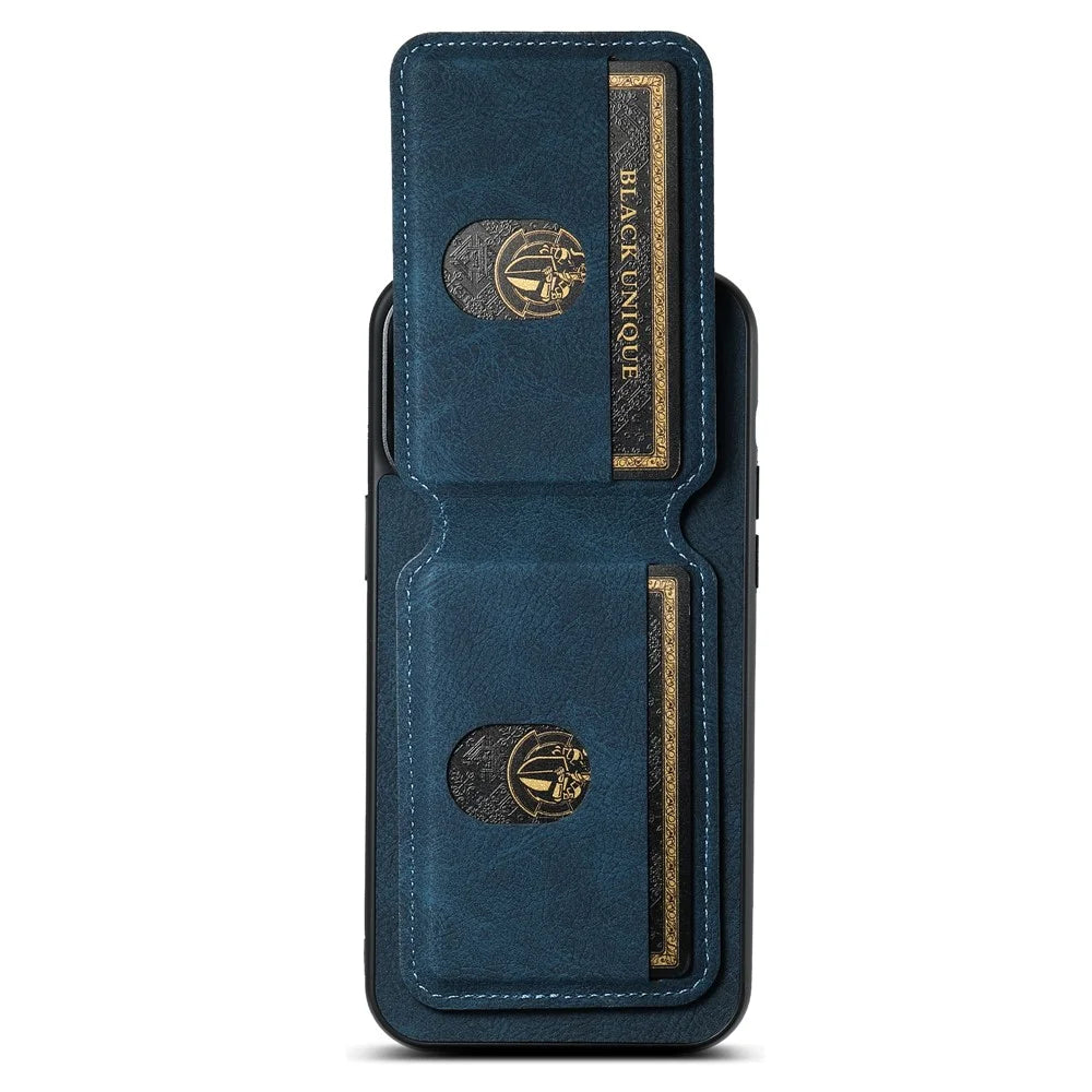 SUTENI H02 For iPhone 12 Pro Max 6.7 inch Case Vertical Flip PU Leather+TPU Anti-dust Protective Cover - Blue - 5