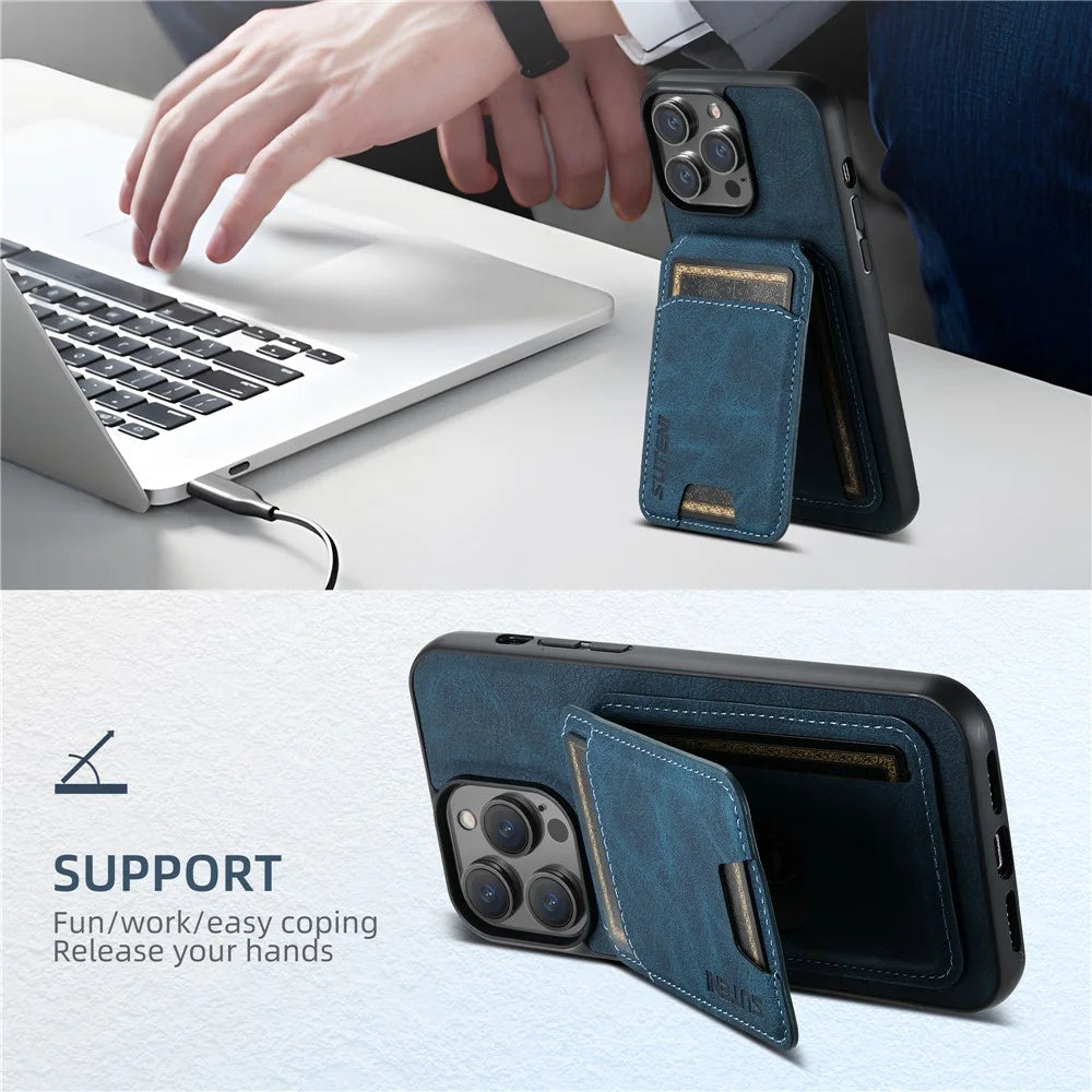 SUTENI H02 For iPhone 12 6.1 inch / 12 Pro 6.1 inch Litchi Texture Cover Vertical Flip PU Leather Case - Blue - 7