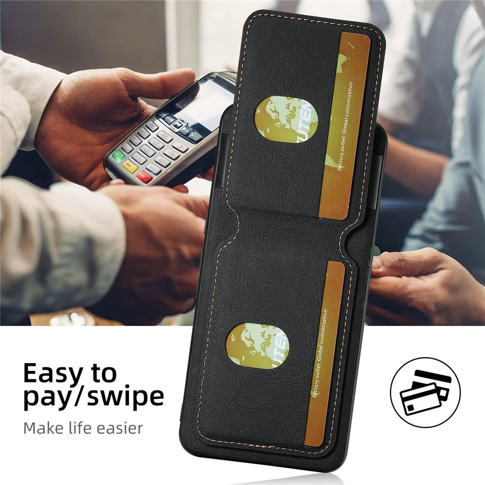 SUTENI H02 For Google Pixel 8 Pro Litchi Texture Case Vertical Flip Card Holder Protective Back Cover - Black - 5