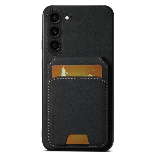 SUTENI H02 For Samsung Galaxy S23+ Phone Case Kickstand Cover Card Slots - Black - 1