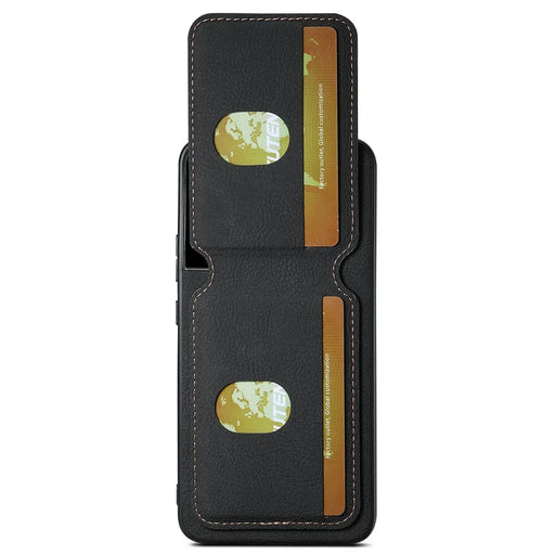 SUTENI H02 For Samsung Galaxy S22+ 5G Litchi Texture Leather+TPU Case Card Slots - Black - 2