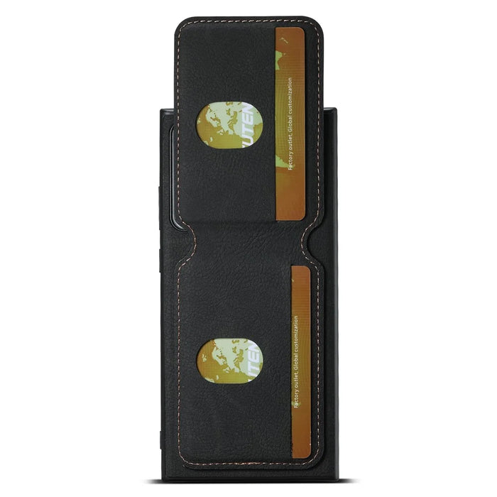SUTENI H02 For Samsung Galaxy Note20 Ultra 5G / Note20 Ultra Kickstand Phone Case with Card Slots - Black - 2