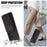 For Samsung Galaxy A13 4G / 5G Cell Phone Case Card Holder TPU+PU Leather Phone Shell - Black - 7