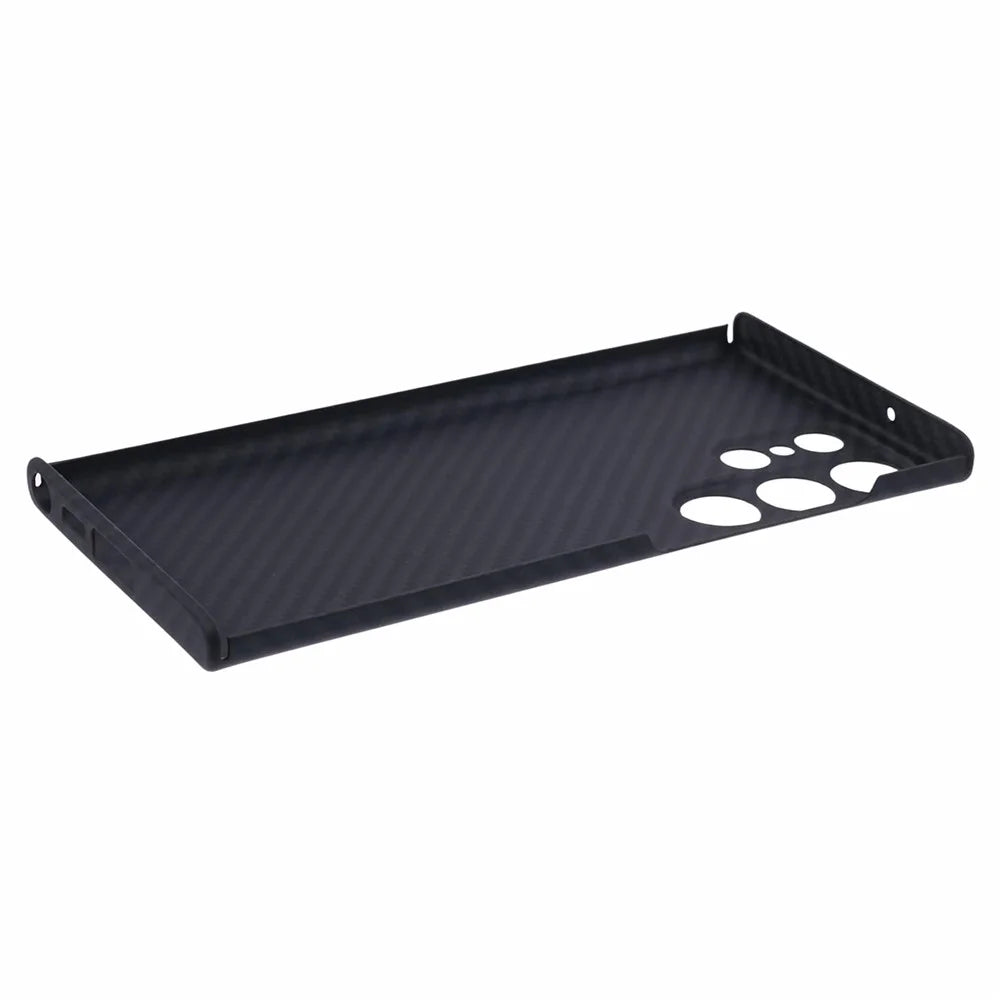 Aramid Fiber Case for Samsung Galaxy S24 Ultra Slim 1500D Carbon Fiber Texture Phone Cover, Black - 4