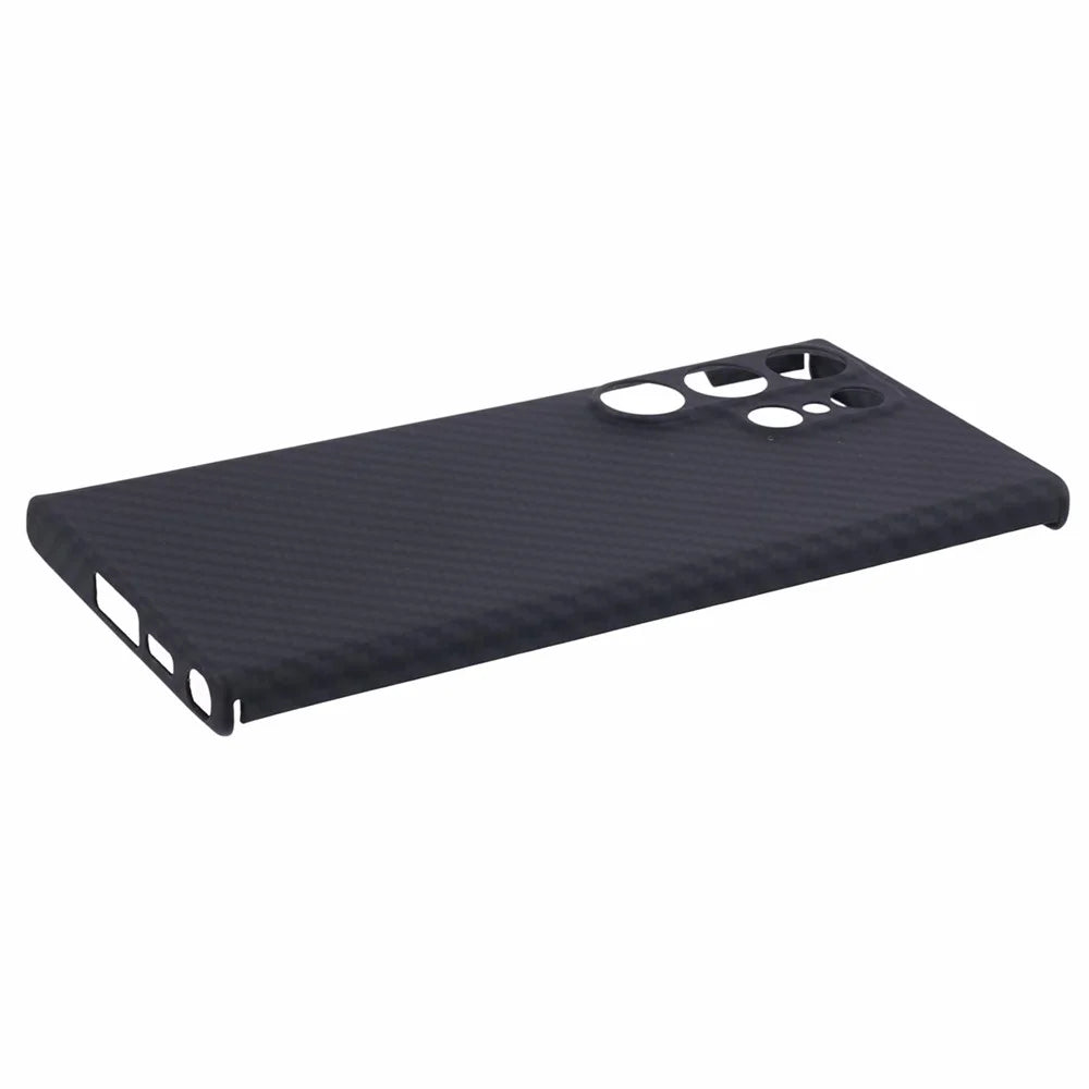 Aramid Fiber Case for Samsung Galaxy S24 Ultra Slim 1500D Carbon Fiber Texture Phone Cover, Black - 5