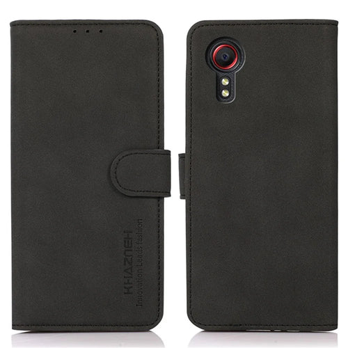 KHAZNEH For Samsung Galaxy Xcover7 Wallet Case Stand Leather Phone Cover - Black - 1