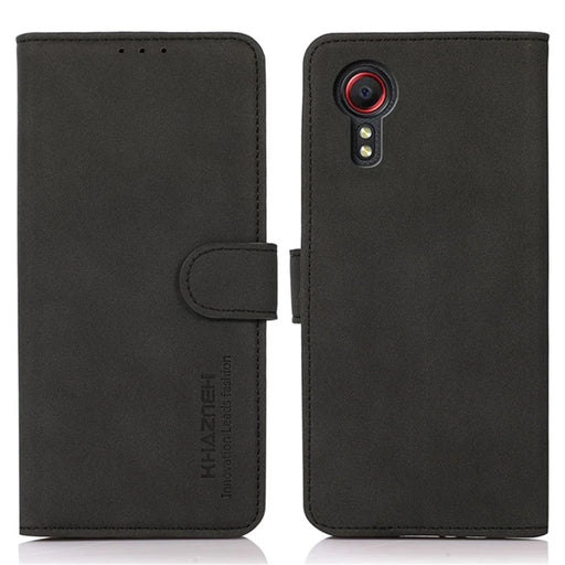KHAZNEH For Samsung Galaxy Xcover7 Wallet Case Stand Leather Phone Cover - Black - 1