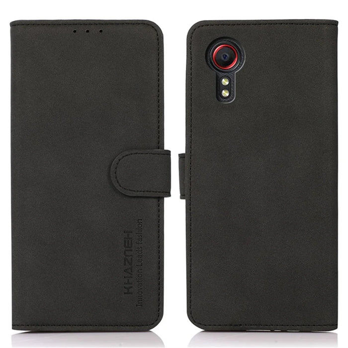 KHAZNEH For Samsung Galaxy Xcover7 Wallet Case Stand Leather Phone Cover - Black - 1
