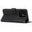 Leather Wallet Case for itel A70 Phone Stand Cover Calf Texture - Black - 3