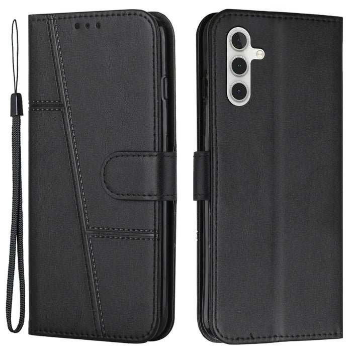 Phone Case for Samsung Galaxy A35 5G Wallet Stand Flip PU Leather Phone Cover - Black - 1