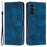 For Samsung Galaxy A55 5G Leather Flip Wallet Case Magnetic Card Slots Phone Cover - Sapphire - 1