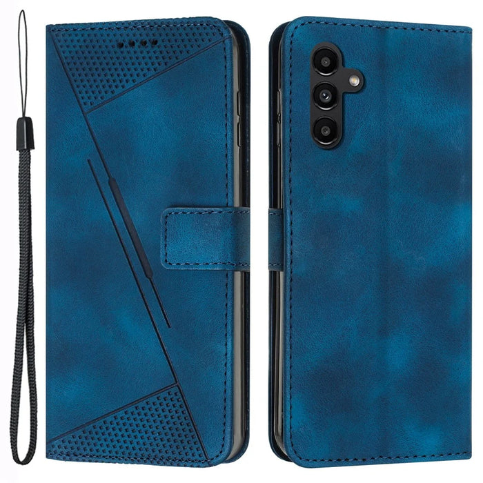 For Samsung Galaxy A55 5G Leather Flip Wallet Case Magnetic Card Slots Phone Cover - Sapphire - 1